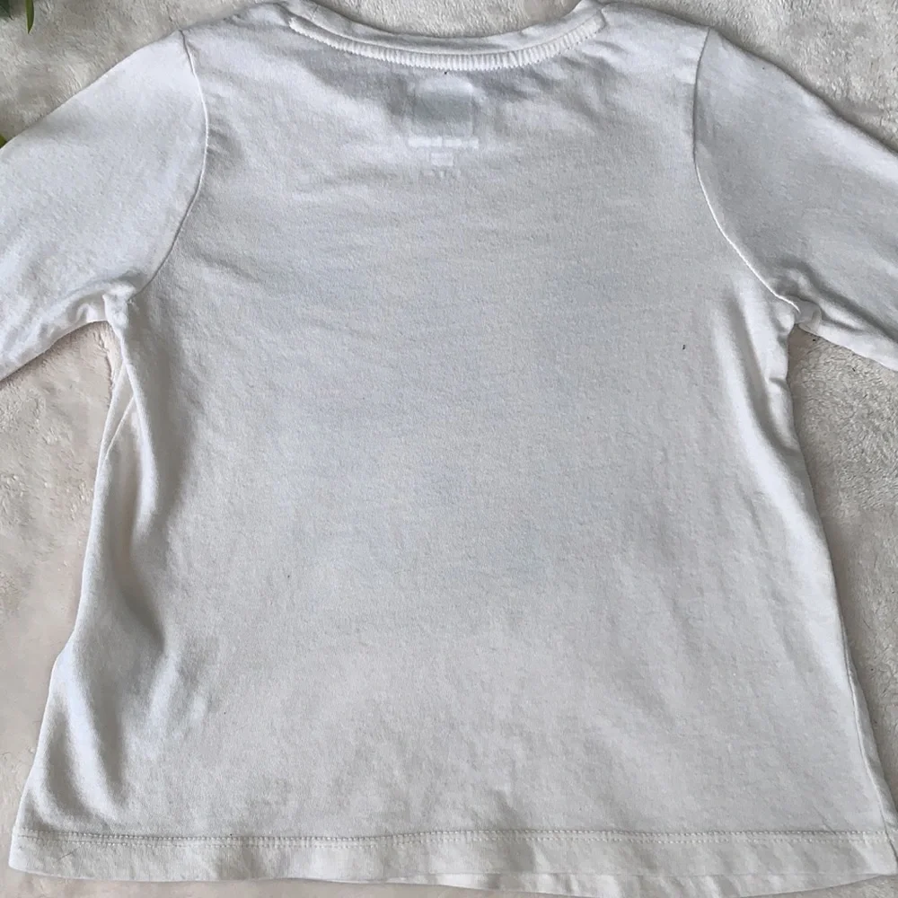 Gap Girl 4 Long Sleeve Off White Top School Books GUC